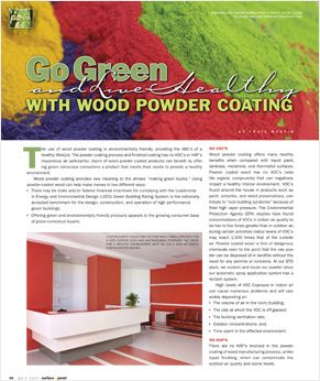 Read more about the article Go Green and Live Healthy With Wood Powder Coating
