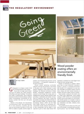 Read more about the article Going Green: Wood powder coating offers an environmentally friendly finish