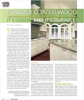 Read more about the article Powder Coated Wood – It’s Green and it’s Durable!