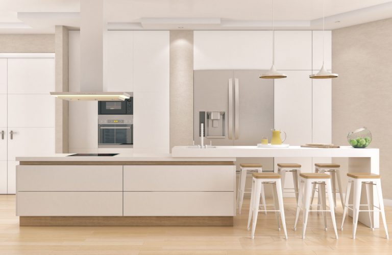 A shoot of modern kitchen. Render image.